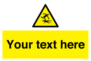 Custom warning thin ice